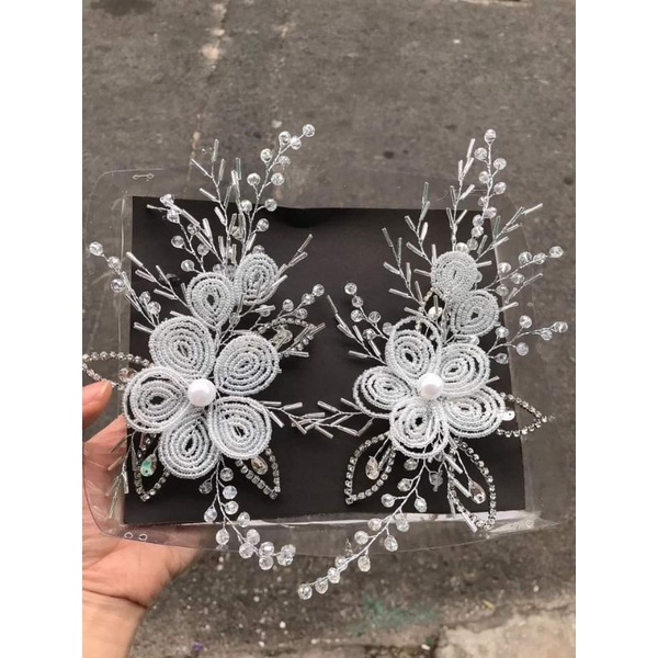 sét 2 cài tóc cô dâu xinh