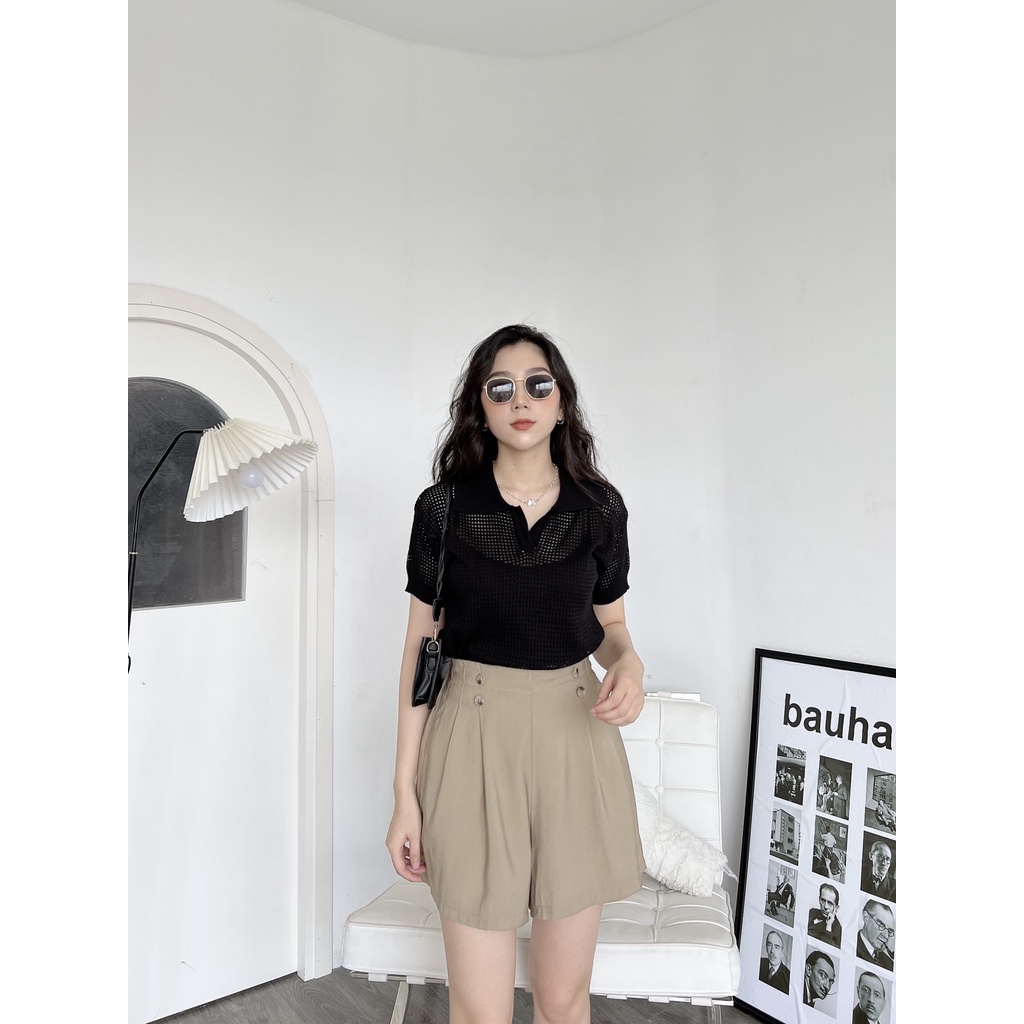 ÁO CROCHET TRƠN CỔ ĐỨC