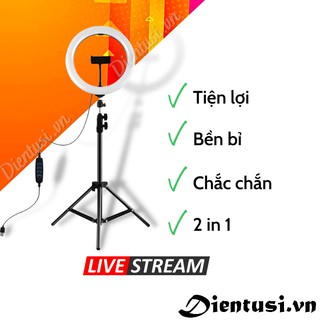 Đèn Live Stream 26cm Giá Rẻ - Chuyển 3 Màu Đèn