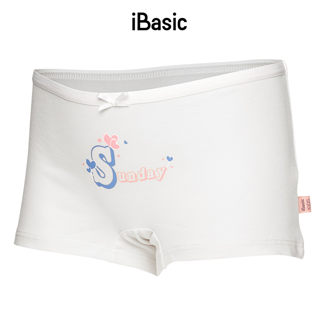 Hộp 7 quần lót bé gái cotton 7 màu iBasic PANG019