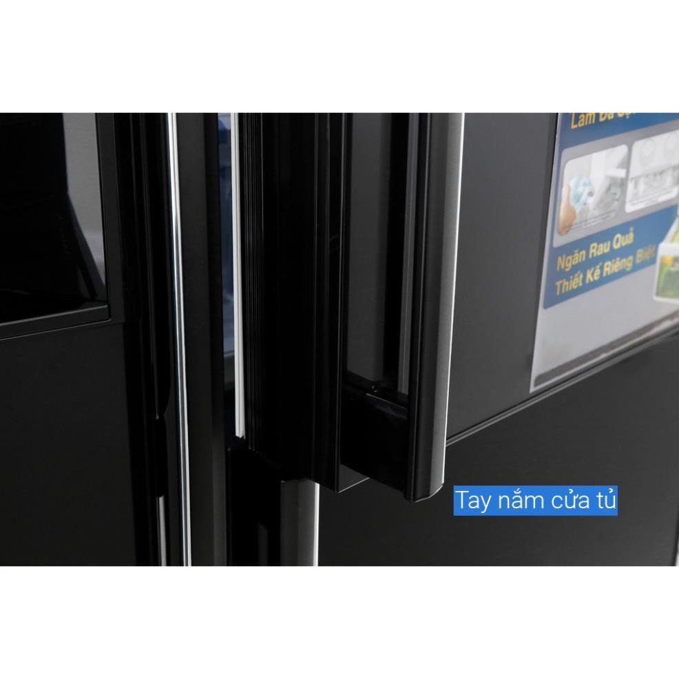 [ VẬN CHUYỂN MIỄN PHÍ KHU VỰC HÀ NỘI ]  Tủ lạnh Hitachi  side by side 3 cửa màu đen R-FM800GPGV2(GBK)