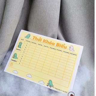 Thời Khóa Biểu A5 Dễ Thương