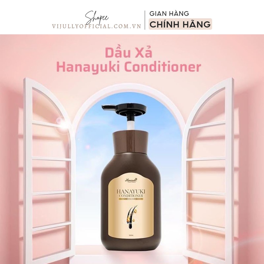 Dầu xả bồ kết Hanayuki Conditioner giúp tóc suôn mượt bồng bềnh 300gr