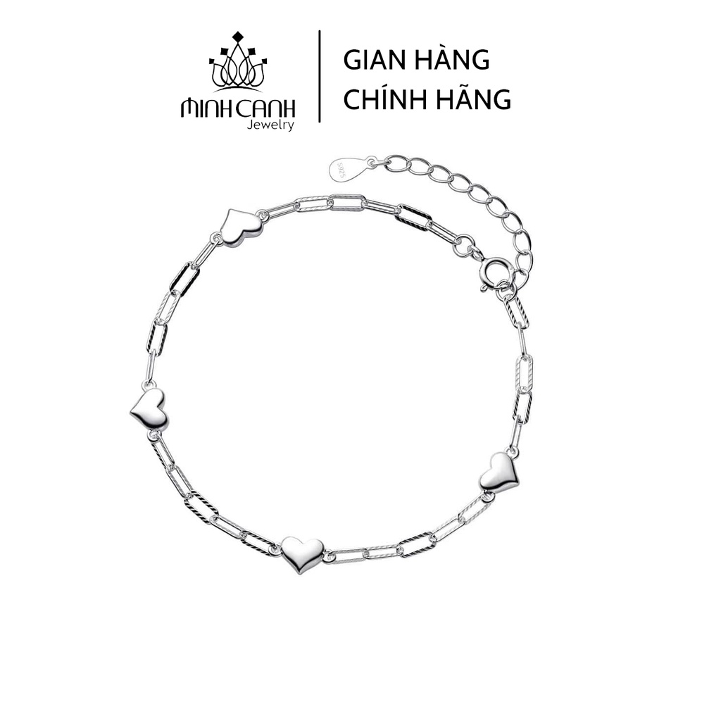 Lắc Chân Bạc 925 Xích Tim Minh Canh Jewelry