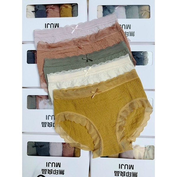 QUẦN LÓT NHĂN MẶT TRƯỚC VIỀN REN CAO CẤP