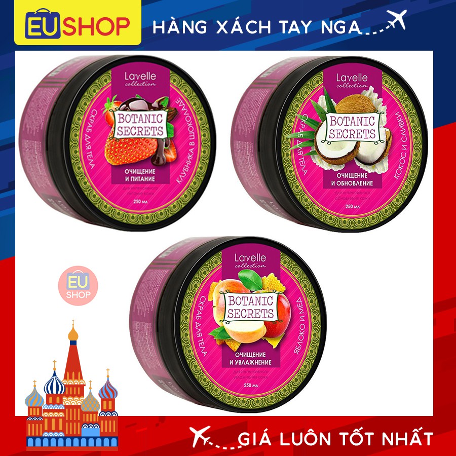 🔔 NEW 🔔 Tẩy da chết Lavelle Botanic Secrets – Tái tạo làm mới làn da với 3 mùi thơm ngây ngất – Lọ 250ml