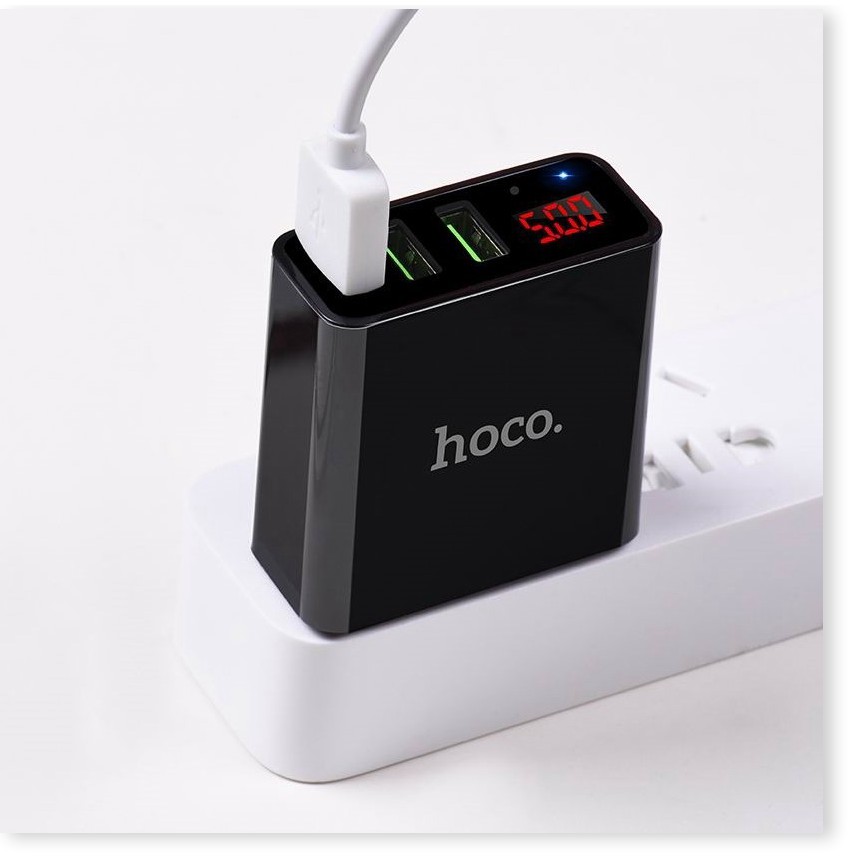 Cốc sạc Hoco C15 3 cổng sạc nhanh 3.0A có đèn Led báo sạc thông minh  (Sản phẩm có 2 màu)  - SmartShop