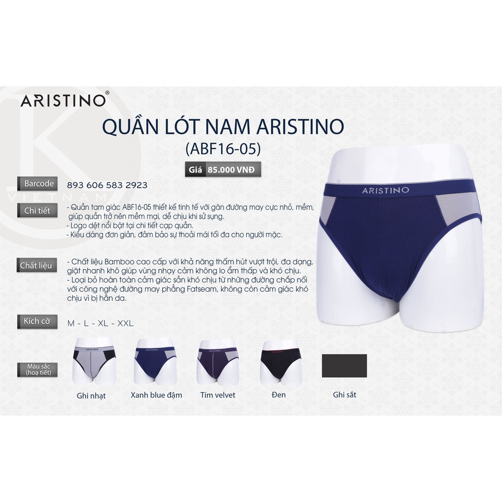 Quần sịp nam aristino BAMBO siêu mềm ABF1605 - NY 85k - ĐỦ SIZE