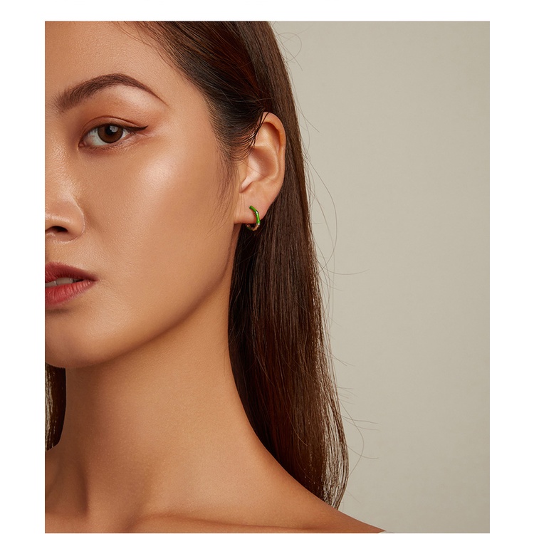 Bông tai BAMOER SCE1350 bằng bạc 925 hình dáng đốt tre thời trang cho nữ