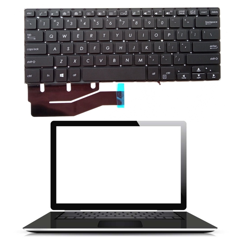 Bàn PhíM Laptop TiếNg Anh Cho TP410 TP410U TP410UA - MàU Đen