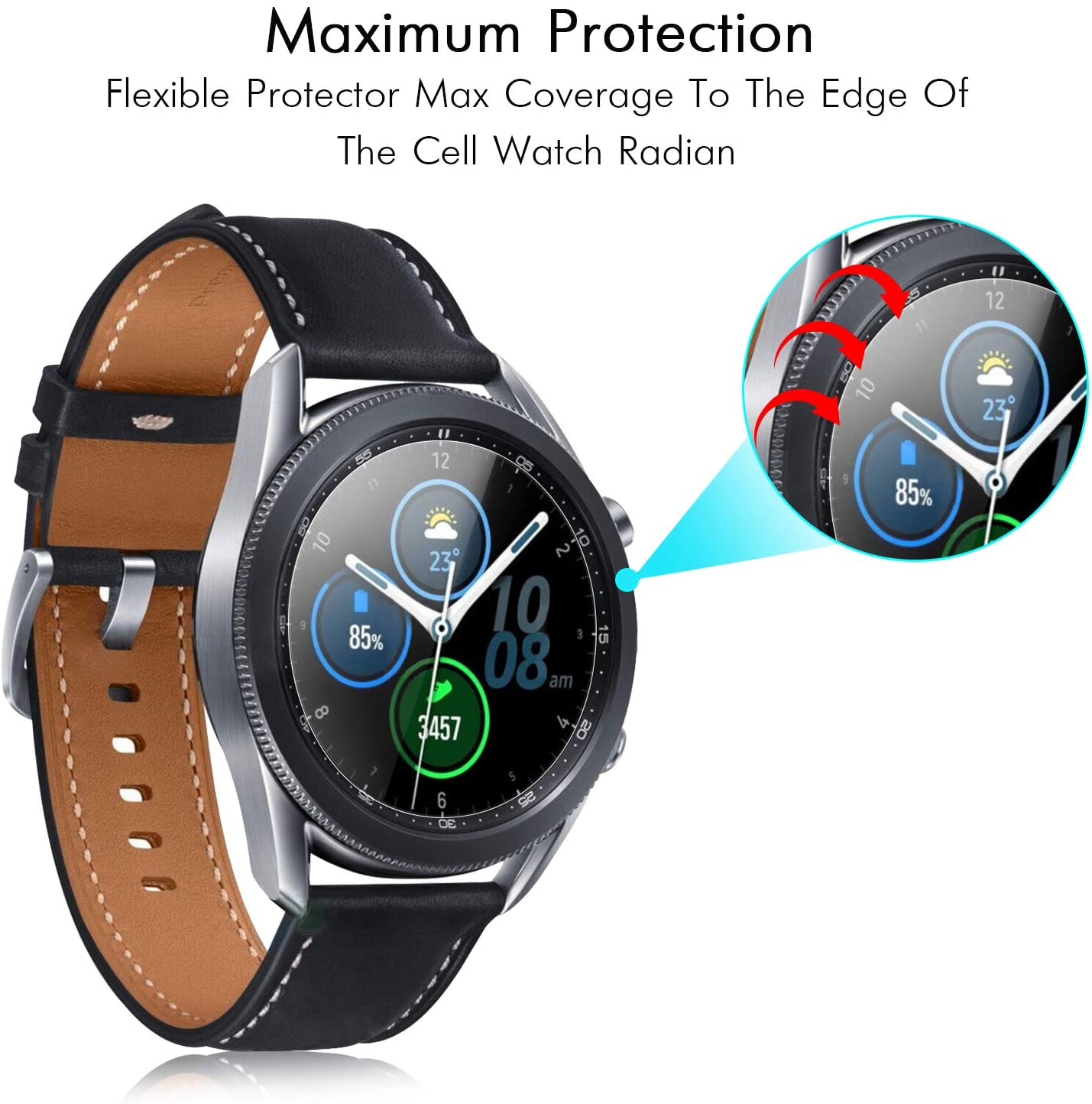Kính cường lực bảo vệ mặt đồng hồ dành cho Samsung Galaxy Watch 3 41mm 45mm