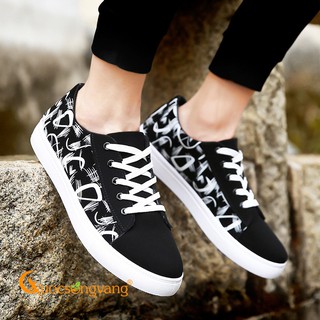 Giày nam buộc dây giày thể thao nam họa tiết GLG086 Cuocsongvang
