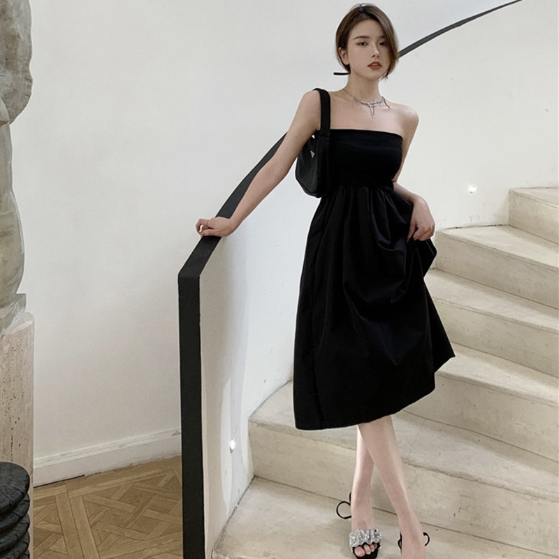 IELGY Đầm Lửng Hở Vai Thời Trang Mùa Hè Ngọt Ngào Dành Cho Nữ