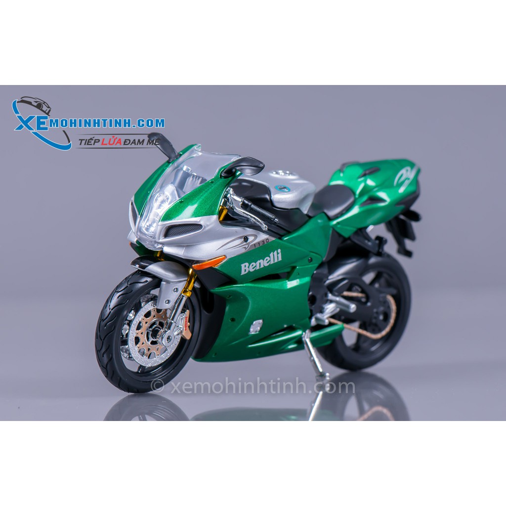 XE MÔ HÌNH BENELLI TORADO TRE 1130 1:12 MAISTO (XANH LÁ)