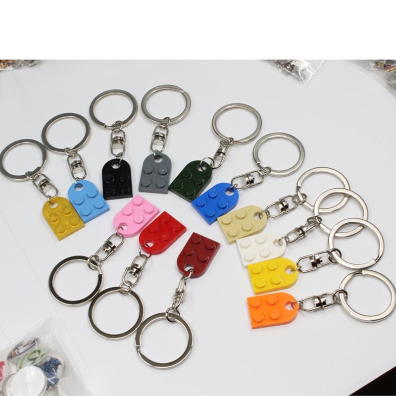 Set 2 Móc Khóa Hình Viên Gạch Nhiều Màu Sắc