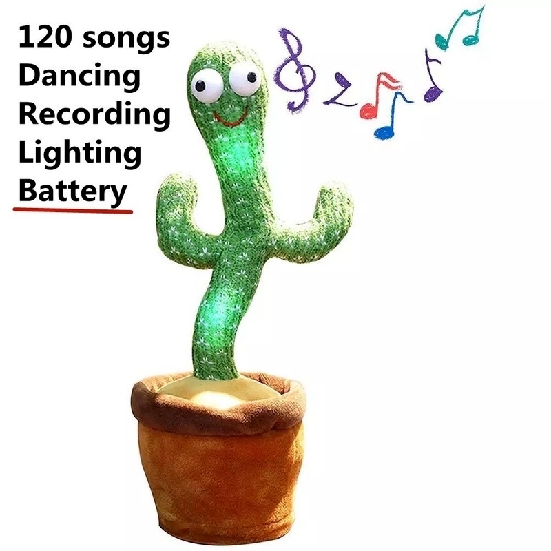 Cây Xương Rồng Nhồi Bông 120 Bài Hát / Ôm Wuggy Nói &amp; Nói &amp; Ghi Âm Sạc USB Đồ Chơi Xương Rồng