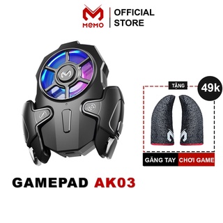 Nút bắn gaming kèm tản nhiệt MEMO AK03 LED RGB | Pin sạc trực tiếp | Công nghệ gió lốc xoáy chuyên chơi game điện thoại