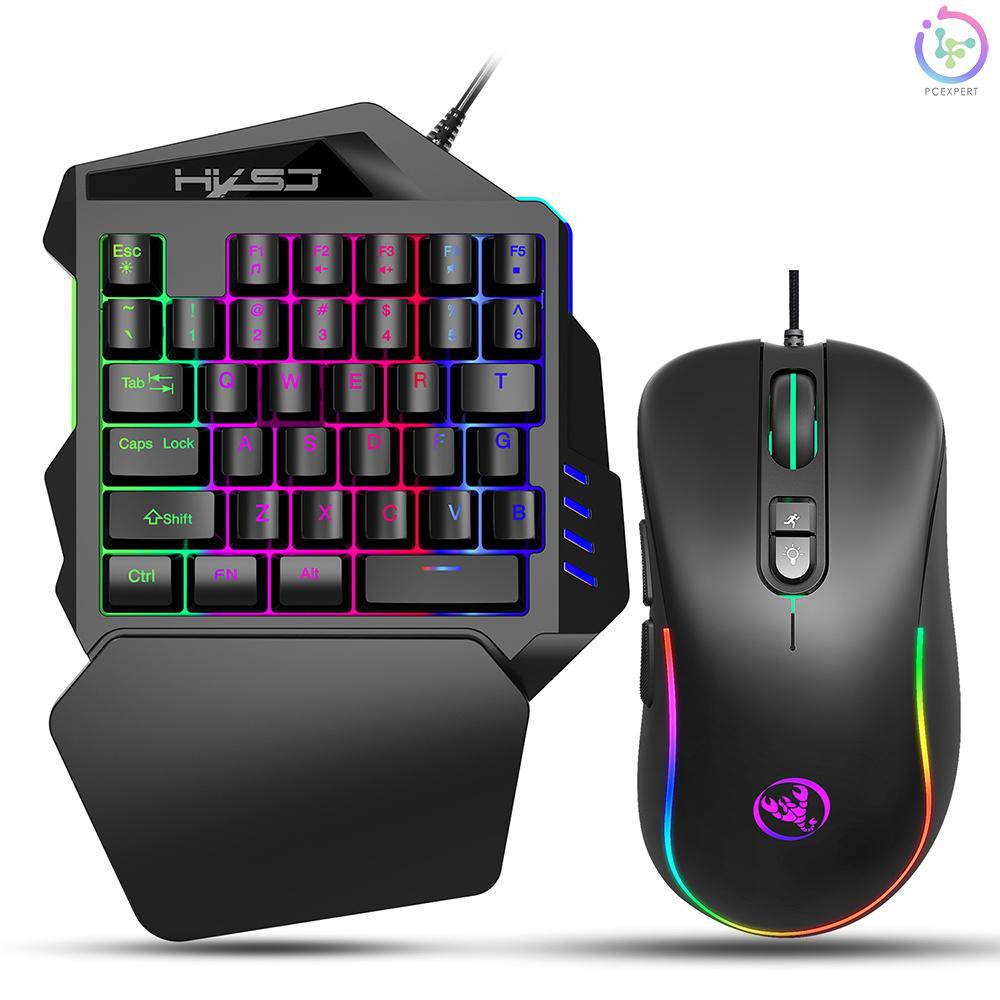 Chuột Gaming Hxsj J300 + V100 Tích Hợp Đèn Led Cao Cấp