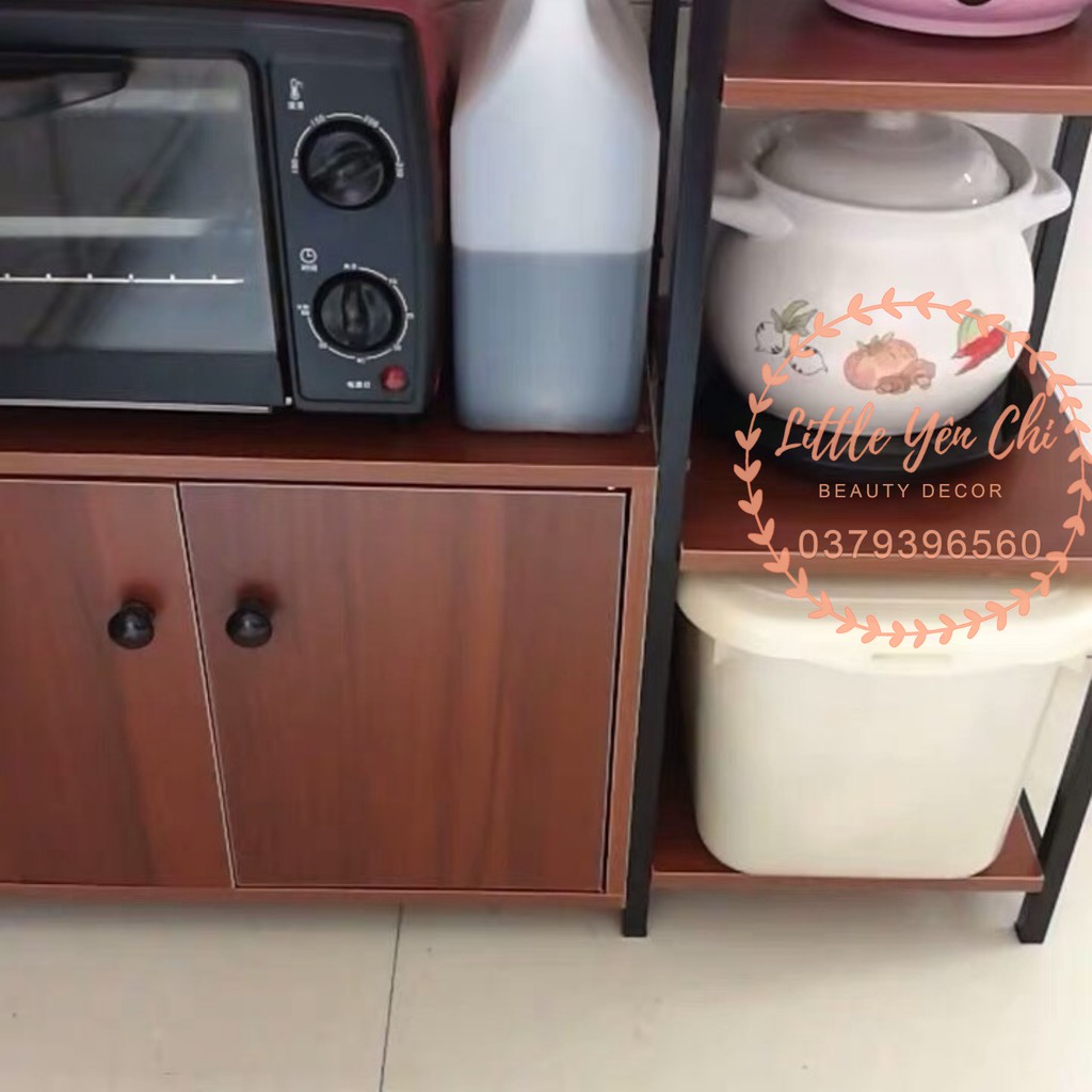 (Miễn Phí ship) Kệ lò vi sóng, kệ gia vị, kệ bếp đa năng 5 tầng (nội thất bếp và phòng ăn) ( Màu Nâu) | BigBuy360 - bigbuy360.vn