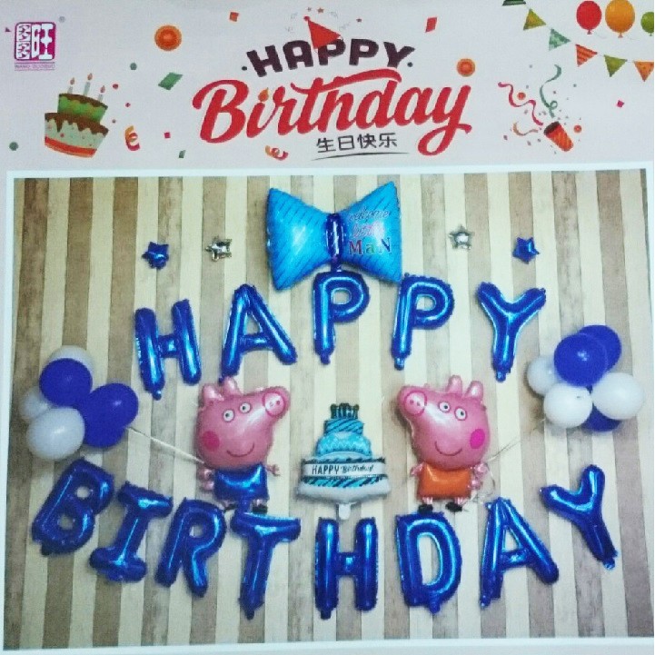 Bộ bóng bay ghép thành chữ HAPPY BIRTHDAY nhiều màu dễ thương (MS02) 2019