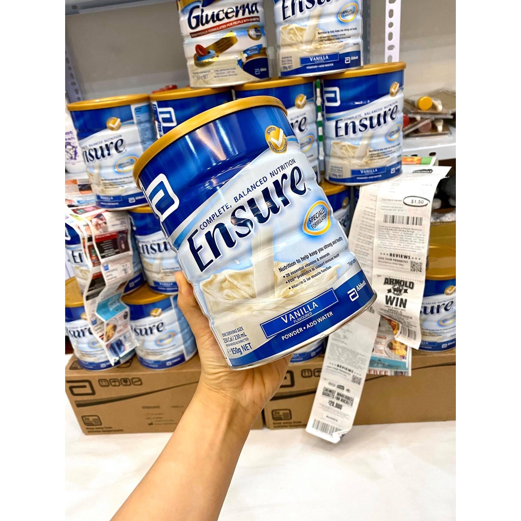 Sữa Abbott Ensure Úc Hương Vani Thơm Ngon Bổ Sung Dinh Dưỡng Và Vitamin Tốt Cho Sức Khỏe 850g Mẫu Mới