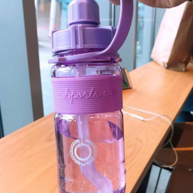 Bình  Nhựa 1L Có Ống Hút Và Dây Đeo