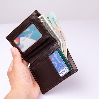 SẴN  Ví mini Nam Cao Cấp - Bóp Nam Nhỏ Gọn Da Bò NAPPA - Thương Hiệu NADO - BH 12 Tháng