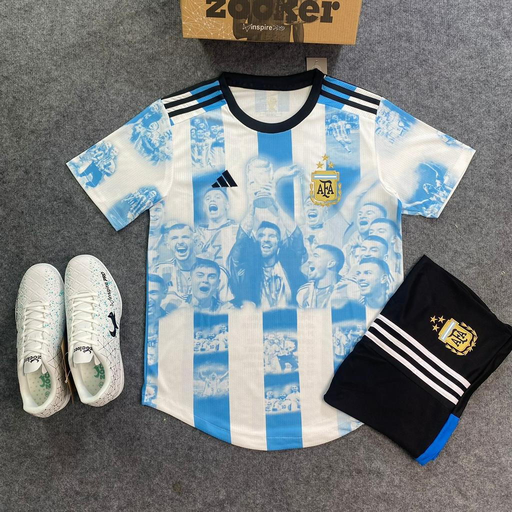 Combo ÁO ARGENTINA 23 & giày zoker inspire trắng