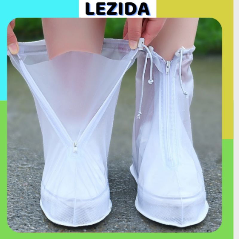 Ủng đi mưa người lớn cao su bọc giầy thời trang Lezida UN01