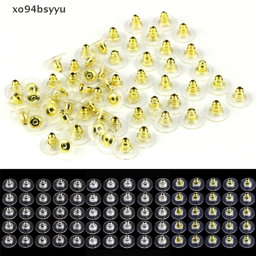 Set 60 Nút Chặn Bông Tai Bằng Bạc / Vàng Xo94Bsyu