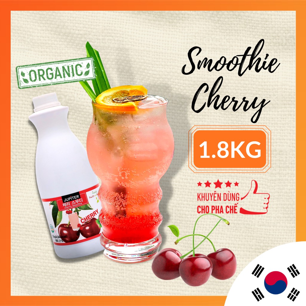 Smoothie Cherry Anh Đào làm trà trái cây, đá xay, soda thay thế Sinh tố Syrup Siro Puree – JUPITER