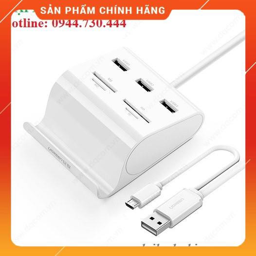 (Có sẵn) Hub USB 3.0 kèm đầu đọc thẻ nhớ và OTG UGREEN 30343 | WebRaoVat - webraovat.net.vn