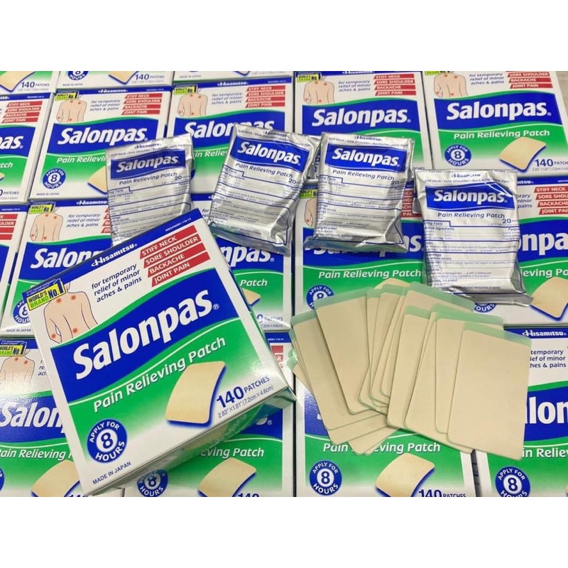 HỘP MIẾNG DÁN SALONPAS MỸ 7 GÓI x 20 MIẾNG (HÀNG COSTCO USA)