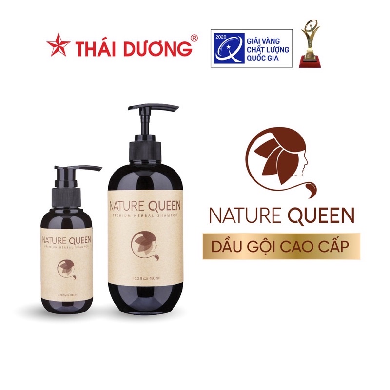Dầu Gội Xả NATURE QUEEN 100ml &amp; 480ml - Cao Cấp Sao Thái Dương