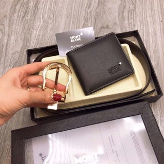 H*Set nịt + ví Mont blanc full box