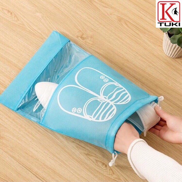 [ Size lớn 43x32cm ] Túi đựng giầy dép có dây rút chống bụi bẩn, ẩm mốc