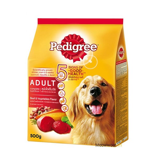 Hạt khô PEDIGREE CHÓ LỚN VỊ BÒ 500g