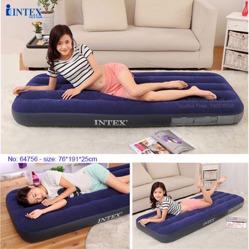 Đệm hơi đơn công nghệ mới INTEX đủ size cao cấp