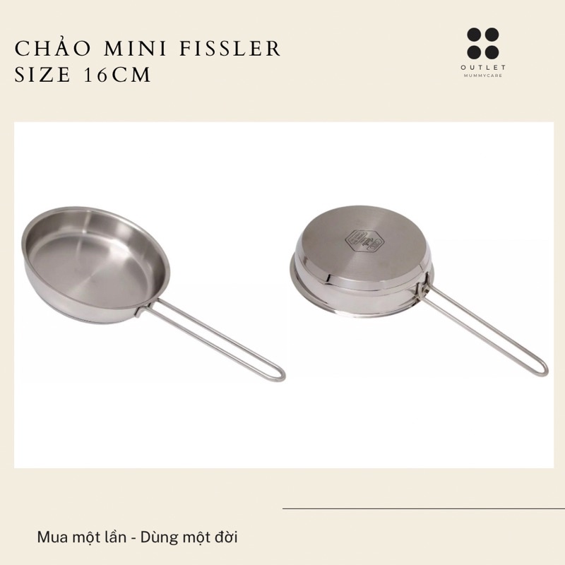 Chảo mini FISSLER 3 lớp size 16cm dùng được bếp từ