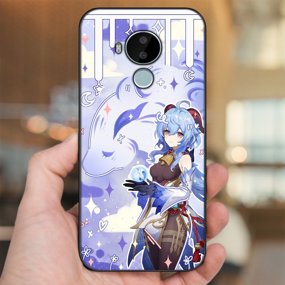 Ốp lưng Nokia C30 viền đen in hình Ganyu Genshin Impact