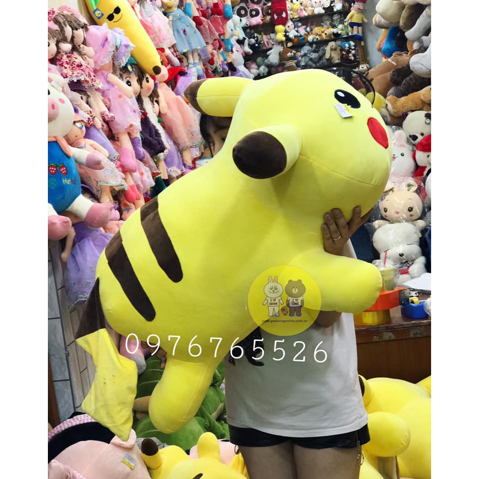 Gấu bông gối ôm pikachu dáng dài kích thước 55cm-70cm-1m-1m2 NEOCI