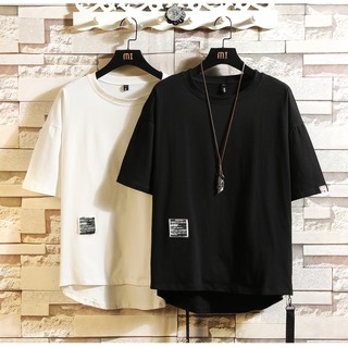 [Ảnh thật] Áo thun tay lỡ zipper [ áo thun tay lỡ unisex nam nữ mặc được]