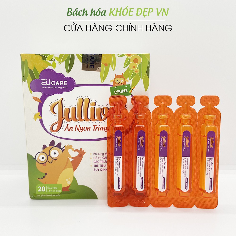 Jullivit Ăn Ngon giúp bé ăn ngon bổ sung DHA, Vitamin và khoáng chất - Hộp 20 ống x 10ml | Thế Giới Skin Care