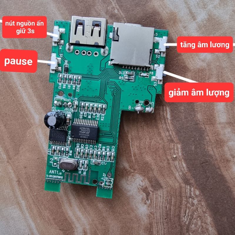 mạch 1 loa bluetooth 5w ic ft2820 âm thanh nổi Class-G 5W cực chất