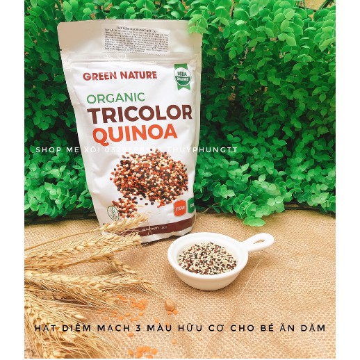 Hạt diêm mạch hữu cơ 3 mau Green Nature 500g (Date 2023)