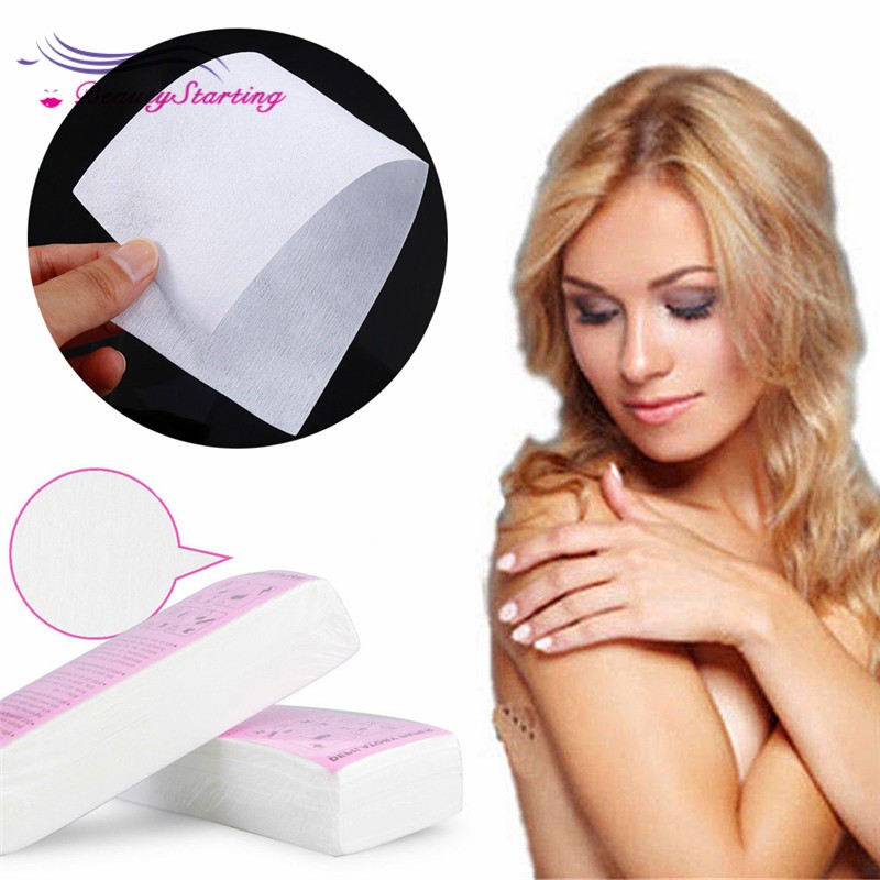 [Hàng mới về] Set 100 miếng giấy wax lông chuyên dụng tiện lợi | BigBuy360 - bigbuy360.vn