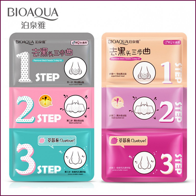 Set Lột mụn 3 miếng Bioaqua - Siêu Phẩm Lột Mụn Đầu Đen Mũi