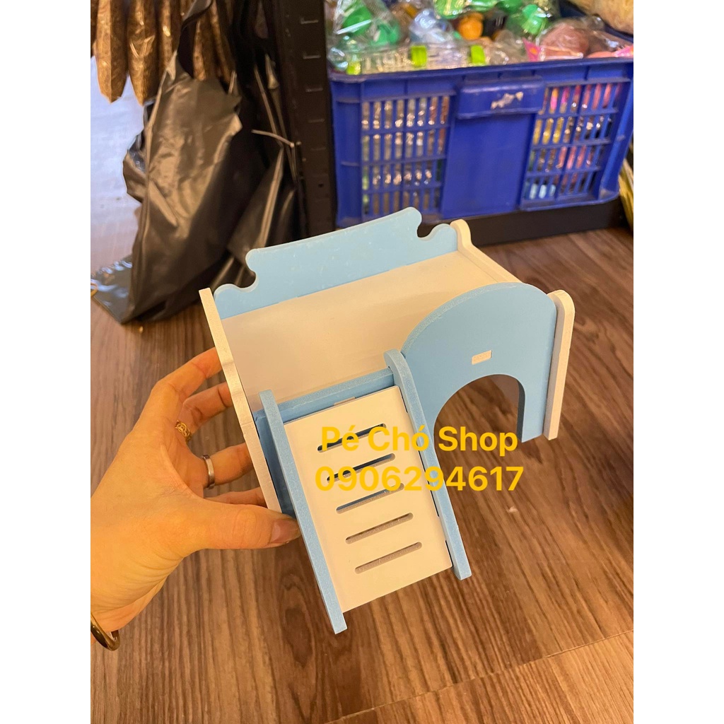 Đồ chơi gỗ ép sơn màu nhiều kiểu dáng xinh xắn cho chuột Hamster .