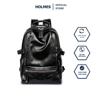 Balo da nam nữ đi học đi chơi phong cách hàn quốc sang trọng chất da cao cấp cực đẹp holmes size lap 15,6 inch