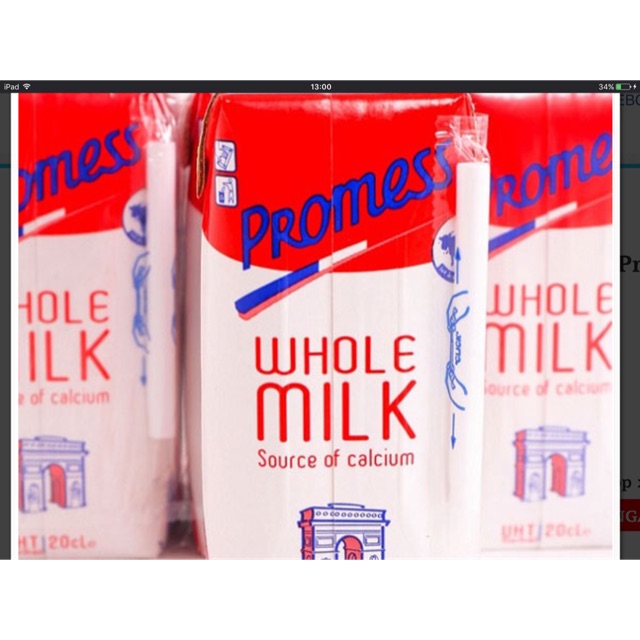 10/2026 Sữa tươi full cream Promess hộp 200ml